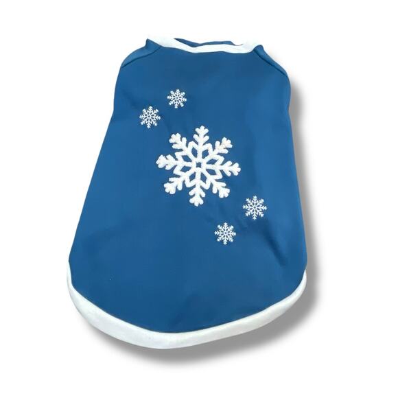 Wondershop Snowflake Dog Sweatshirt Size Large Fleece Lining Pet Pup Blue White - Picture 12 of 13